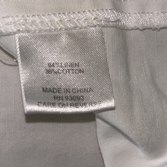 Tyler Boe Claudette White Linen Bow Tie Back Ruffle Sleeveless Top Blouse - XS - Picture 10 of 12